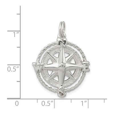Sterling Silver Compass Pendant – view 4
