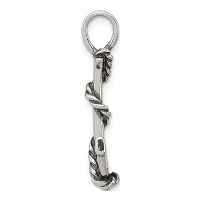 Sterling Silver Anchor Rope Pendant – view 3