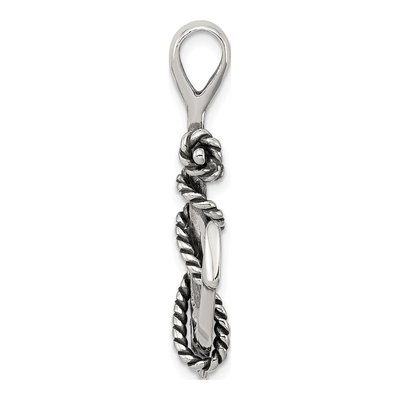 Sterling Silver Antiqued Anchor Pendant – view 3