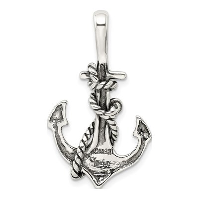 Sterling Silver Antiqued Anchor Pendant – view 5