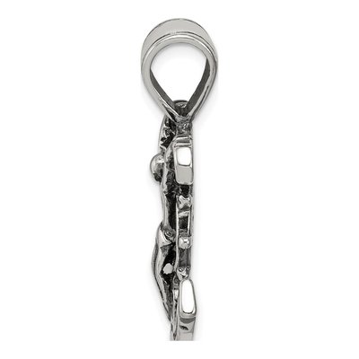 Sterling Silver Antiqued Mariner's Crucifix Pendant – view 3