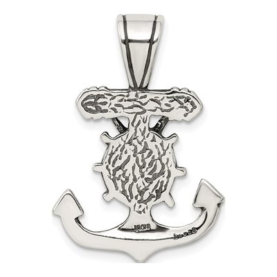 Sterling Silver Antiqued Mariner's Crucifix Pendant – view 5