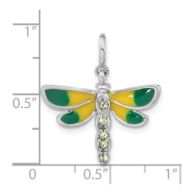 Sterling Silver CZ Dragonfly Charm – view 3