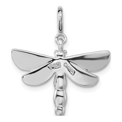 Sterling Silver CZ Dragonfly Charm – view 4