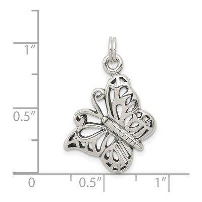 Sterling Silver Antique Butterfly Pendant – view 4