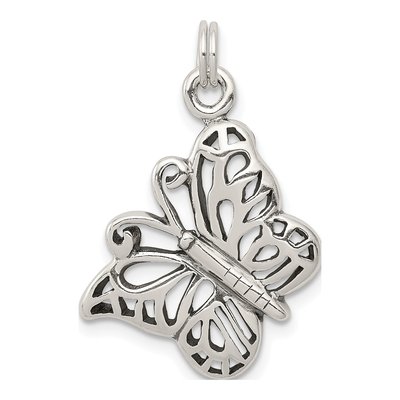Sterling Silver Antique Butterfly Pendant