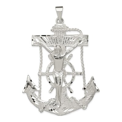 Sterling Silver Mariner Cross Pendant