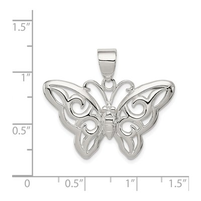 Sterling Silver Butterfly Pendant – view 4