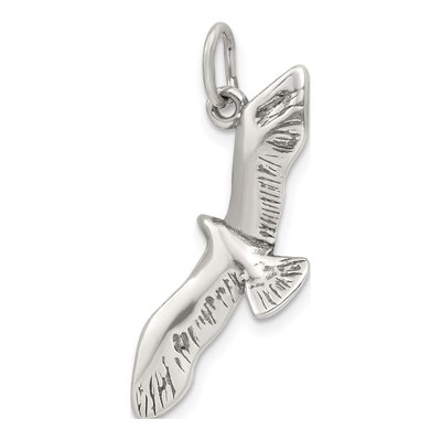 Sterling Silver Antiqued Seagull Pendant – view 6