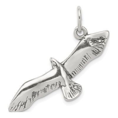 Sterling Silver Antiqued Seagull Pendant