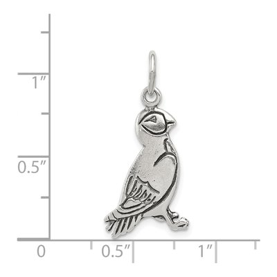 Sterling Silver Antiqued Puffin Pendant – view 4