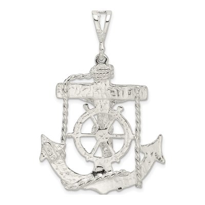 Sterling Silver Mariner Cross Pendant – view 4