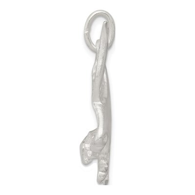 Sterling Silver Diamond-Cut Eagle Charm – view 3