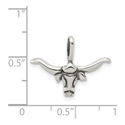 Sterling Silver Bull Pendant – view 4
