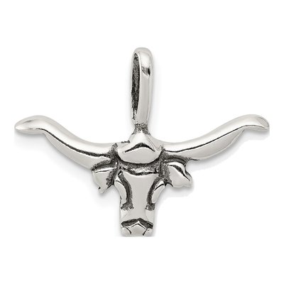 Sterling Silver Bull Pendant