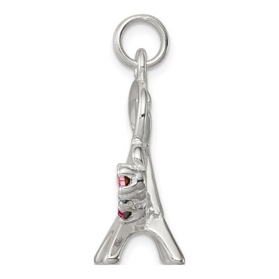 Sterling Silver Crystal Paris Charm – view 3