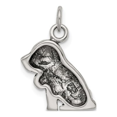 Sterling Silver Antique St Bernard Dog Charm – view 5