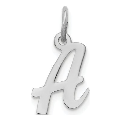 Sterling Silver Script Letter A Pendant