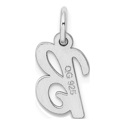 Sterling Silver Script Letter B Pendant – view 4