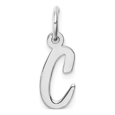 Sterling Silver Script Letter C Charm