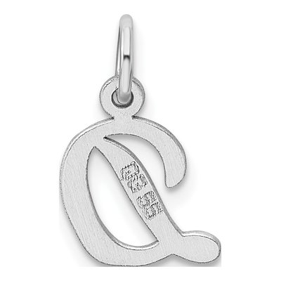 Sterling Silver Script Letter D Charm – view 4
