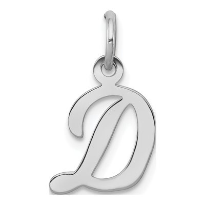 Sterling Silver Script Letter D Charm