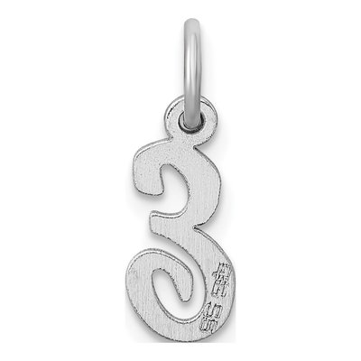 Sterling Silver Script Letter E Charm – view 4