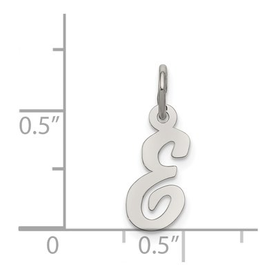 Sterling Silver Script Letter E Charm – view 5