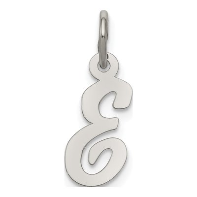 Sterling Silver Script Letter E Charm