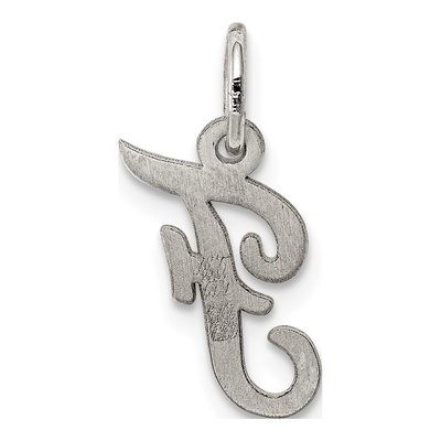 Sterling Silver Script Letter F Charm – view 5