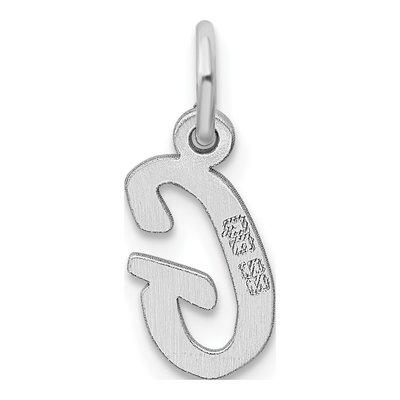 Sterling Silver Script Letter G Charm – view 4