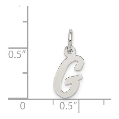 Sterling Silver Script Letter G Charm – view 5