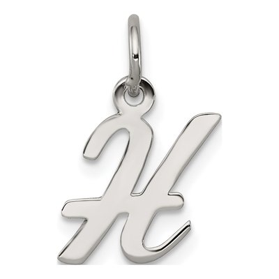 Sterling Silver Script Letter H Charm
