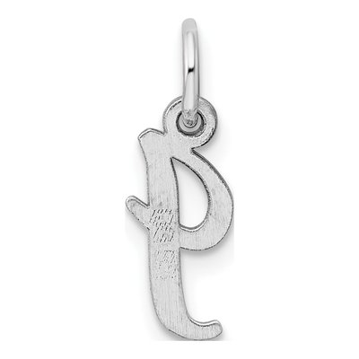 Sterling Silver Script Letter I Initial Charm – view 4