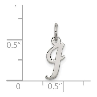 Sterling Silver Script Letter I Initial Charm – view 5