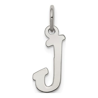 Sterling Silver Script Letter J Charm