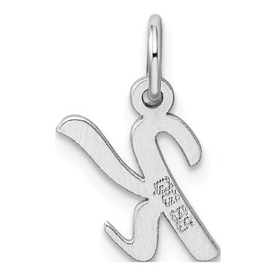 Sterling Silver Script Letter K Charm – view 4