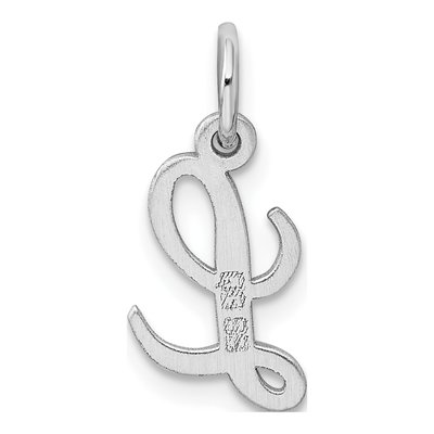 Sterling Silver Script Letter L Charm – view 4