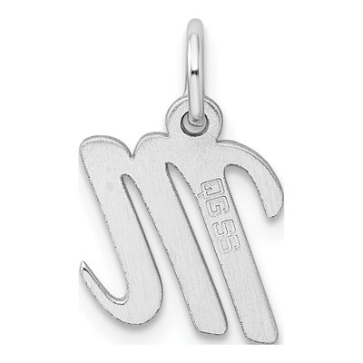 Sterling Silver Script Letter M Charm – view 4