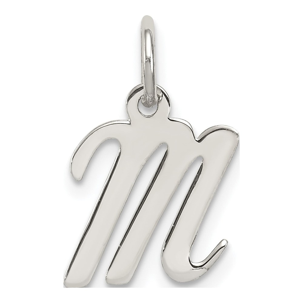 Sterling Silver Script Letter M Charm