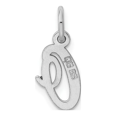 Sterling Silver Script Letter O Charm – view 4