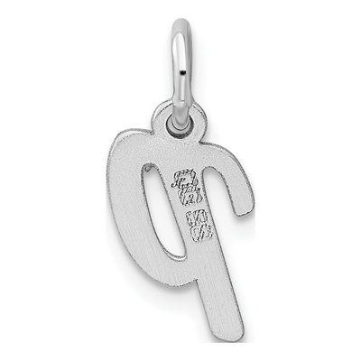 Sterling Silver Script Letter P Charm – view 4