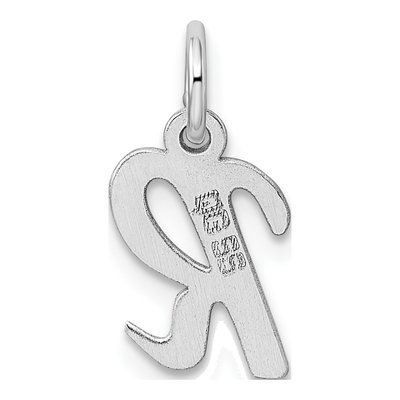 Sterling Silver Script Letter R Charm – view 4