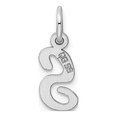 Sterling Silver Script Letter S Charm – view 4