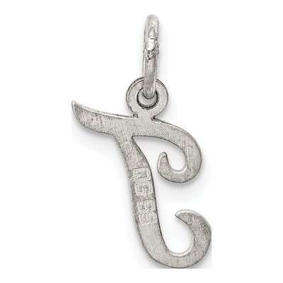 Sterling Silver Letter T Charm – view 5
