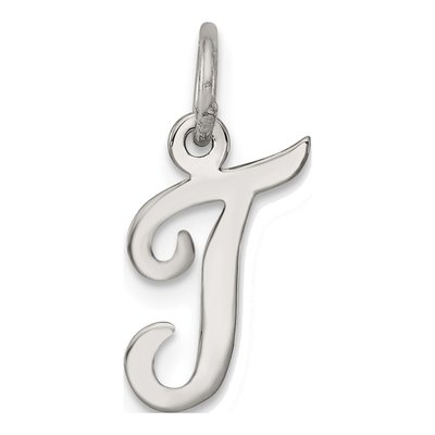 Sterling Silver Letter T Charm