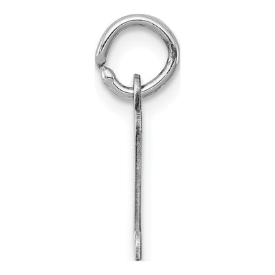 Sterling Silver Script Letter Z Charm – view 3