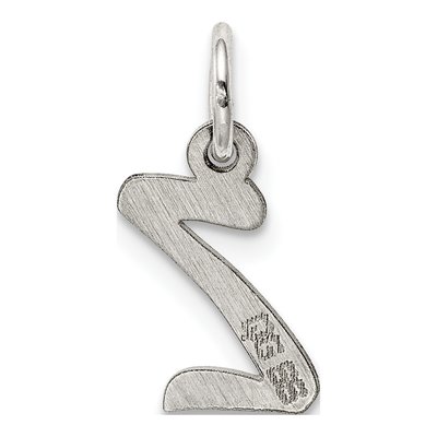 Sterling Silver Script Letter Z Charm – view 5