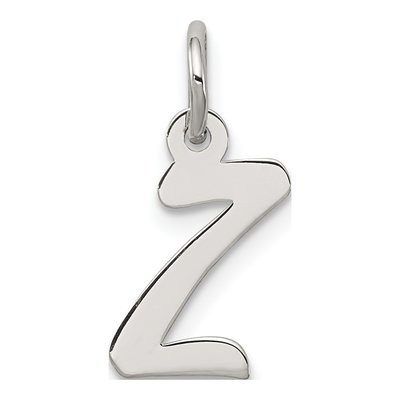 Sterling Silver Script Letter Z Charm