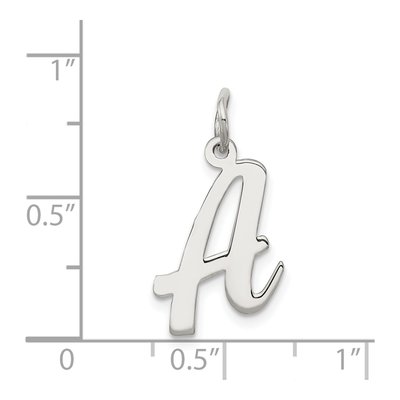 Sterling Silver Script Letter A Charm – view 4